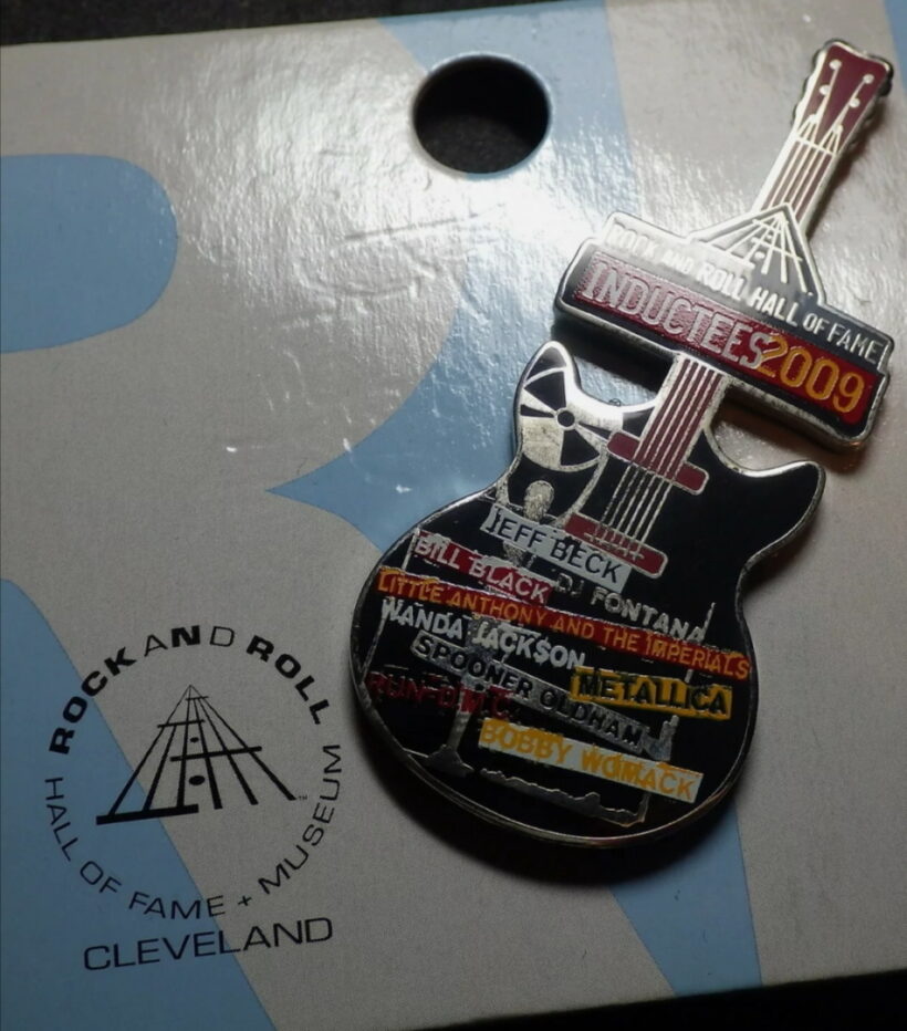 Packaging of 2009 Rock & Rock Hall Of Fame's Inductees Enamel Pin Packaging of 2009 Rock & Rock Hall Of Fame's Inductees Enamel Pin