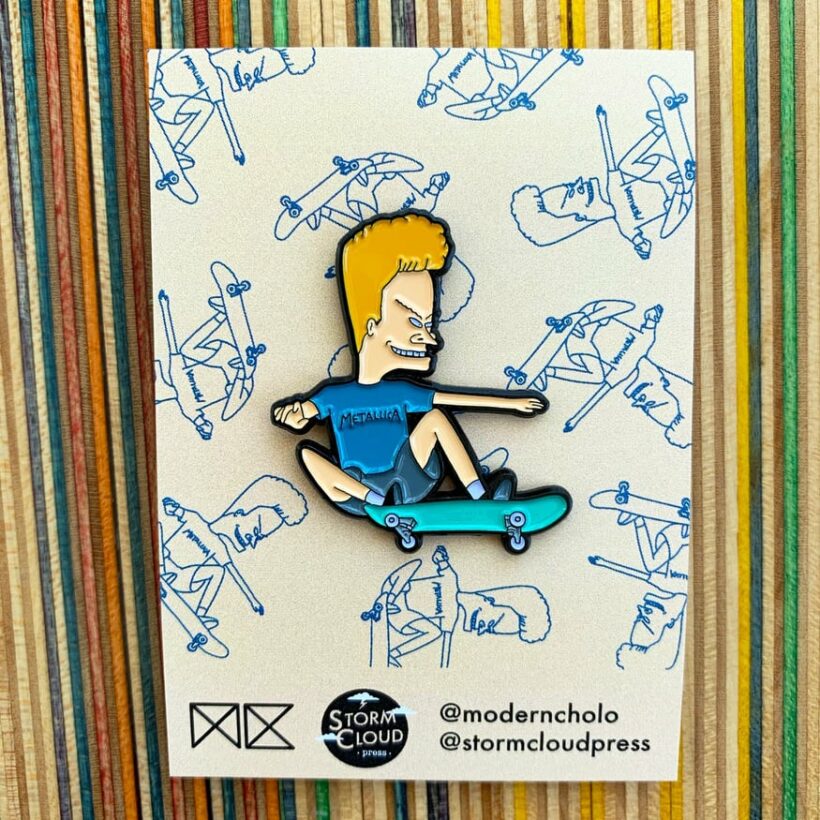 Packaging of Beavis Enamel Pin