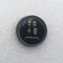 Black Album Four Faces Offset Printed Pin