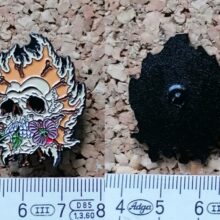 Second picture of X Second picture of Burning Flower Enamel Pin