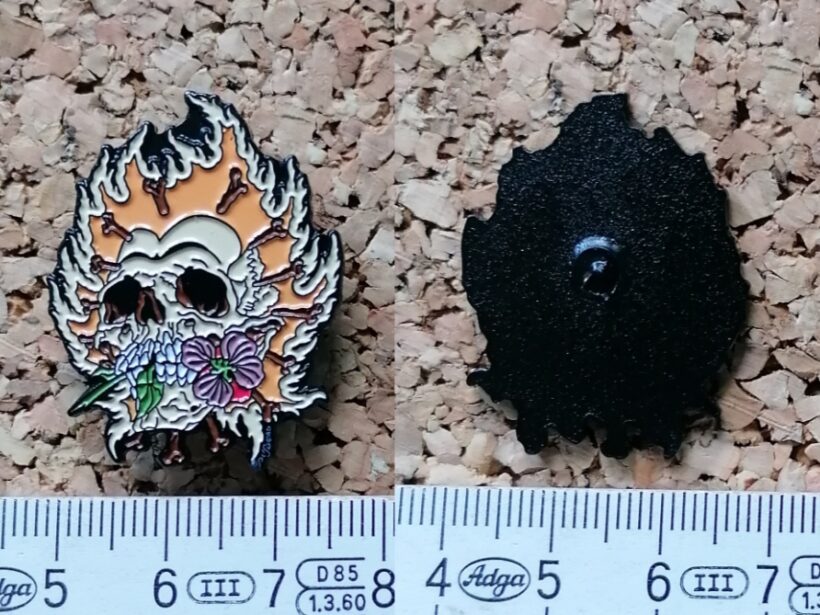 Second picture of X Second picture of Burning Flower Enamel Pin