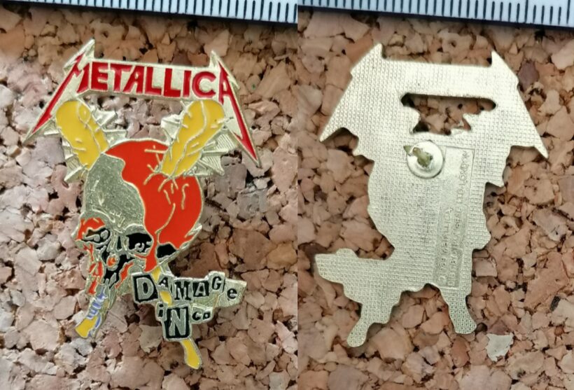 Second picture of X Second picture of Damage Inc. Enamel Pin