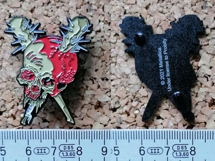 Second picture of X Second picture of Damage Inc. Enamel Pin