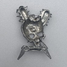 Back of Damage Inc. Pewter Pin Back of Damage Inc. Pewter Pin