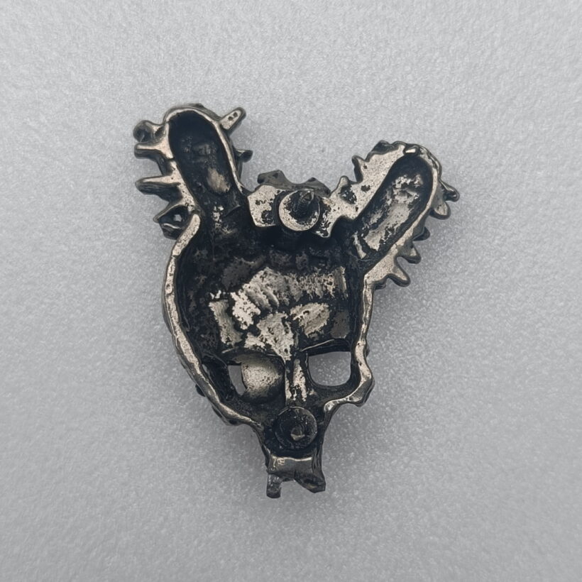 Back of Damage Inc. Pewter Pin Back of Damage Inc. Pewter Pin