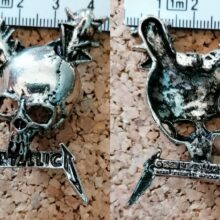 Second picture of X Second picture of Damage Inc. Pewter Pin