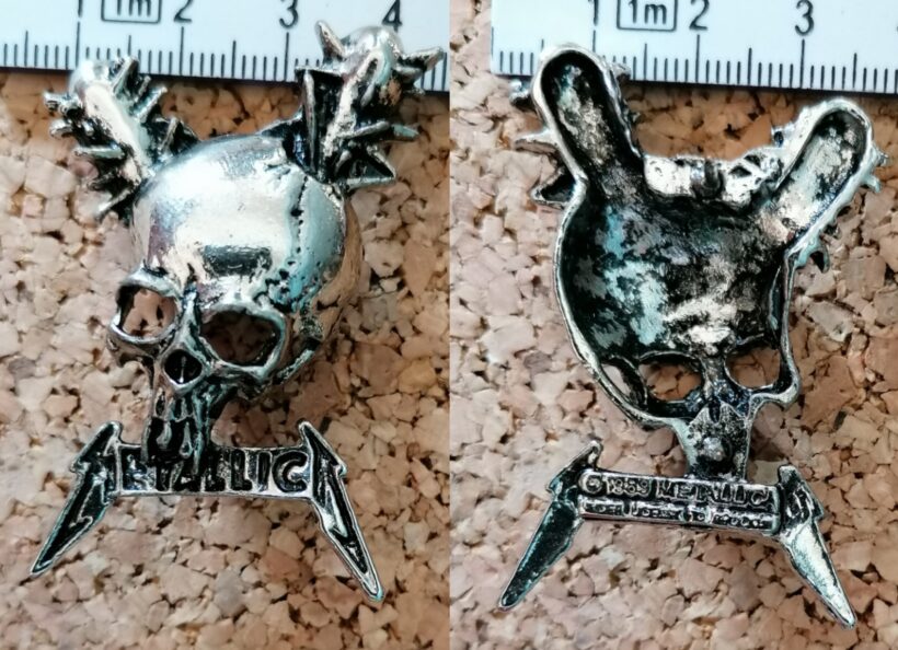 Second picture of X Second picture of Damage Inc. Pewter Pin