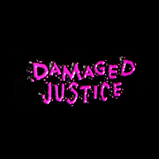 Damaged Justice Lettering Enamel Pin