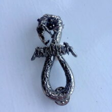 Second picture of X Second picture of Don't Tread On Me Pewter Pin Full Silver