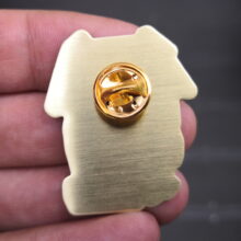 Second picture of the back of Doris Offset Printed Pin Second picture of the back of Doris Offset Printed Pin