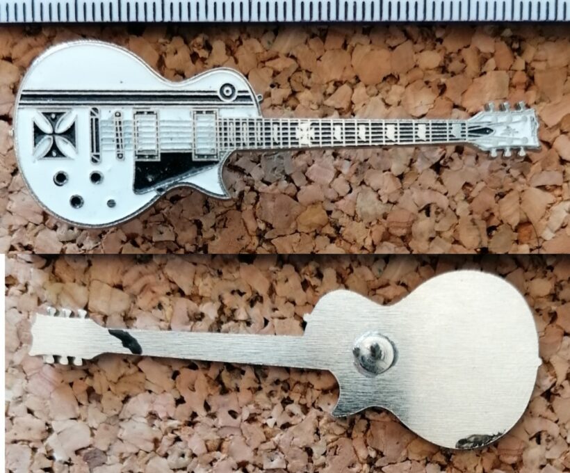 Second picture of X Second picture of ESP "Iron Cross" Guitar Enamel Pin