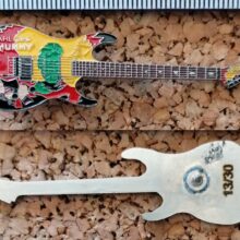 Second picture of X Second picture of ESP "Karloff The Mummy" Guitar Enamel Pin