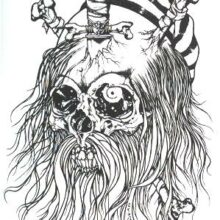 Original drawing used for Ghost Pirate Enamel Pin Original drawing used for Ghost Pirate Enamel Pin