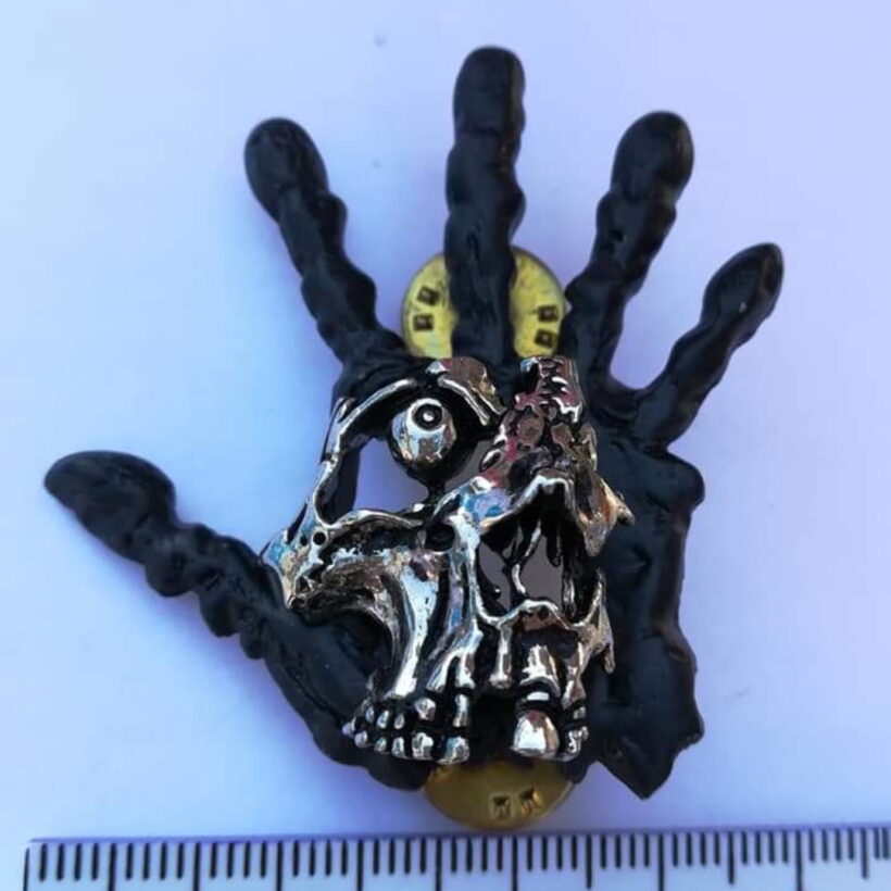 Hand Of Fear Pewter Pin