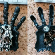 Second picture of Hand Of Fear Pewter Pin