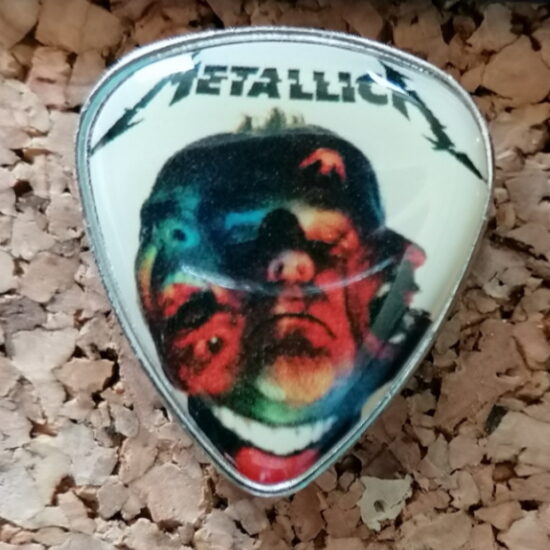 Hardwired Artwork Guitar Pick Offset Printed Pin