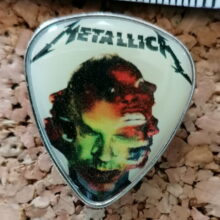 Hardwired Artwork Guitar Pick Offset Printed Pin