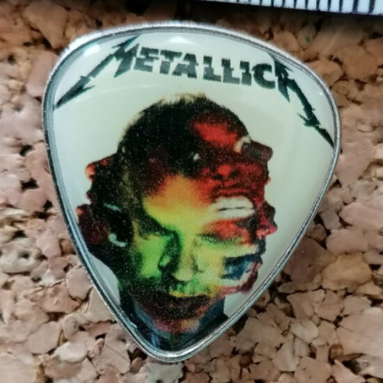 Hardwired Artwork Guitar Pick Offset Printed Pin