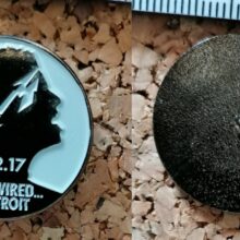 Second picture of Hardwired In Detroit Enamel Pin