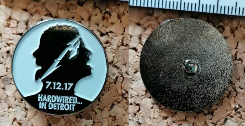 Second picture of Hardwired In Detroit Enamel Pin