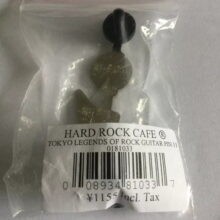 Packaging of HRC Tokyo Music for Life Rock Guitar Series Pin - James Hetfield's Explorer