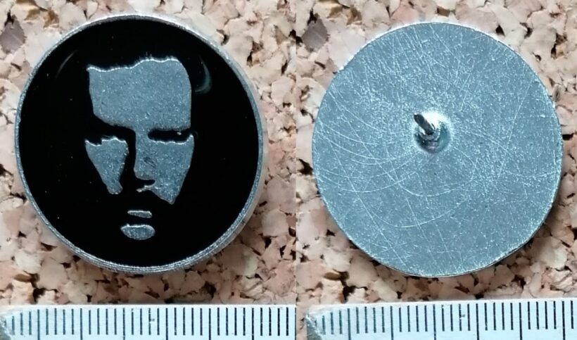 Second picture of X Second picture of James' Face Enamel Pin