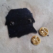 Back of Jump In The Fire Enamel Pin