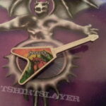 Jump In The Fire Flying V Guitar Offset Printed Pin