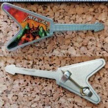 Second picture of X Second picture of Jump In The Fire Flying V Guitar Offset Printed Pin