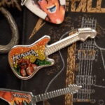 Jump In The Fire Les Paul Guitar Offset Printed Pin