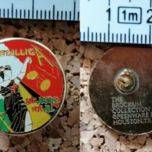 Second picture of X Second picture of Justice Album Cover Enamel Pin