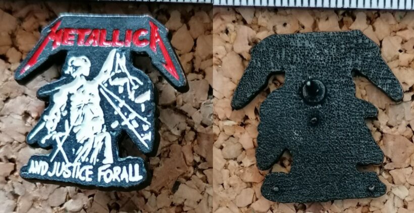 Second picture of Justice Album Cover Enamel Pin