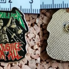 Second picture of X Second picture of Justice Album Cover Enamel Pin