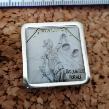 Justice Album Cover Offset Printed Pin Justice Album Cover Offset Printed Pin