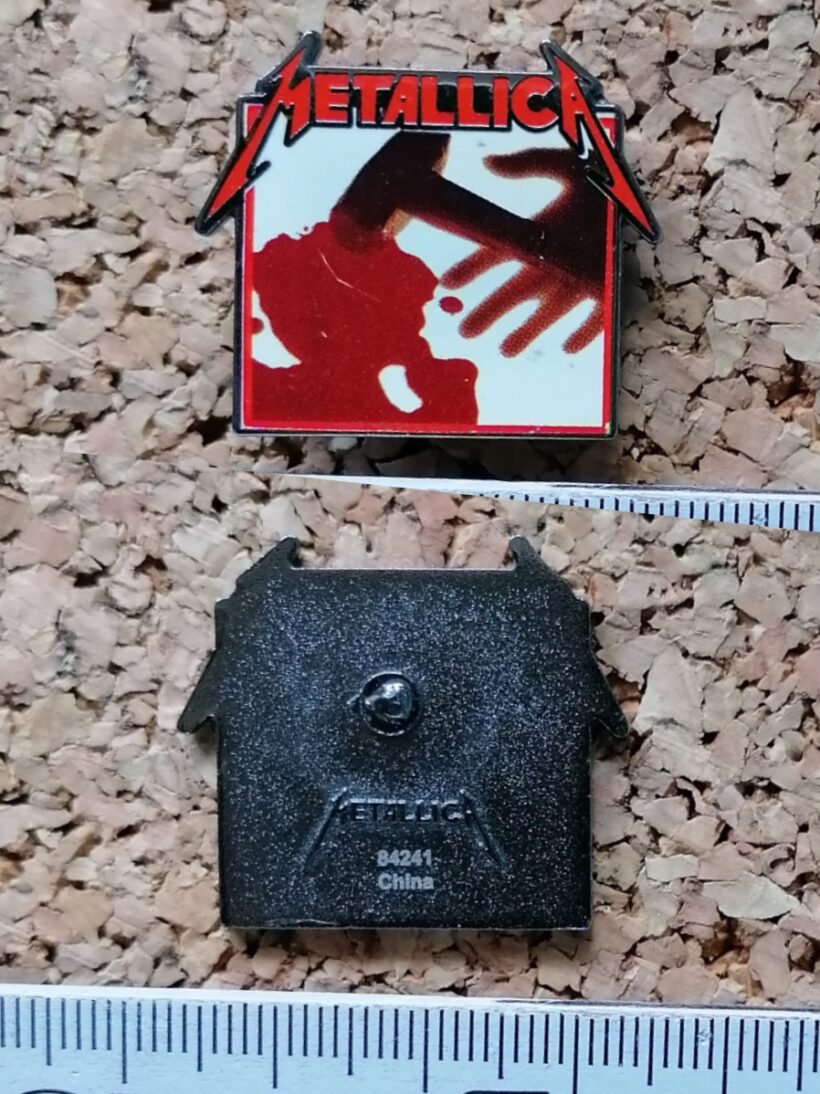 Second picture of Kill 'Em All Album Cover Printed Enamel Pin