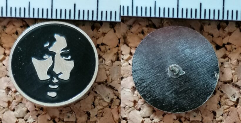 Second picture of X Second picture of Kirk's Face Enamel Pin