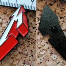 Second picture of M 3D Logo Enamel Pin