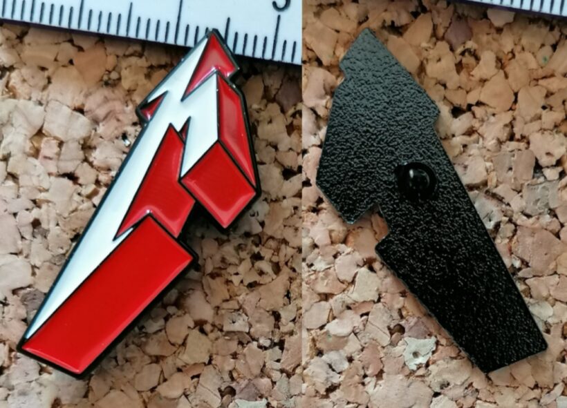 Second picture of M 3D Logo Enamel Pin
