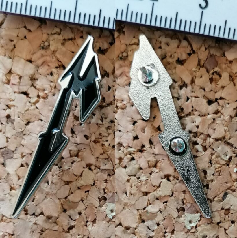 Second picture of M Glitch Logo Enamel Pin