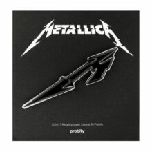 Packaging of M Glitch Logo Enamel Pin