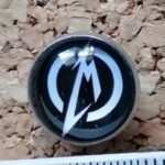 M Logo Circular Offset Printed Pin