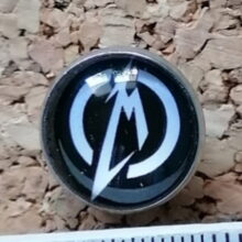 M Logo Circular Offset Printed Pin M Logo Circular Offset Printed Pin