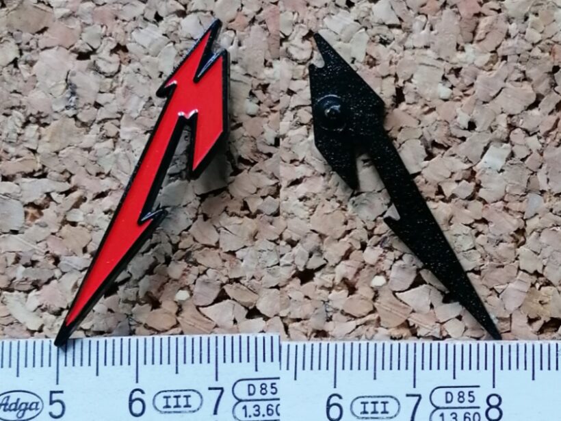 Second picture of X Second picture of M Logo Enamel Pin