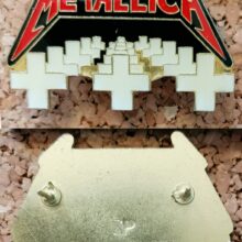 Second picture of X Second picture of Master of Puppets Album Cover Enamel Pin