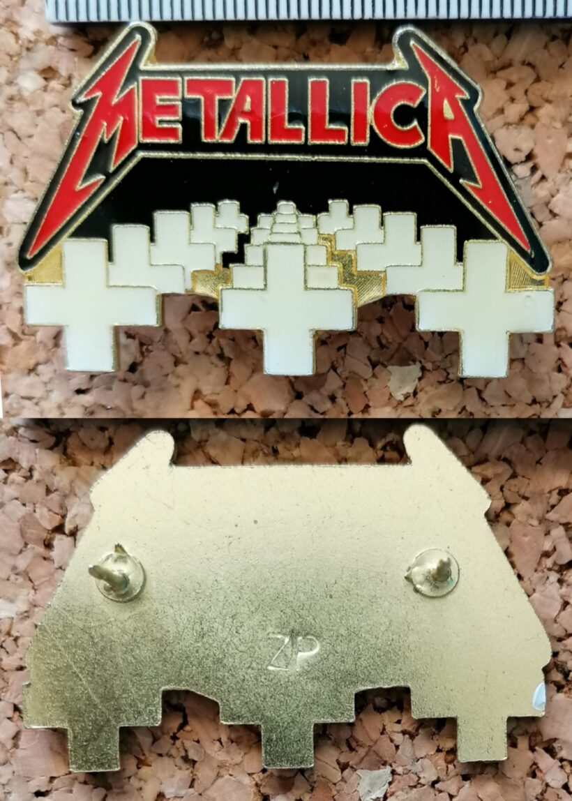 Second picture of X Second picture of Master of Puppets Album Cover Enamel Pin