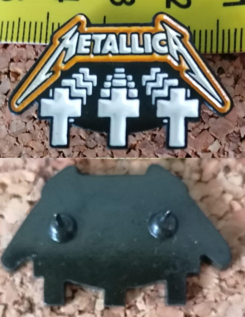 Second picture of X Second picture of Master of Puppets Album Cover Enamel Pin
