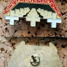 Second picture of X Second picture of Master of Puppets Album Cover Enamel Pin