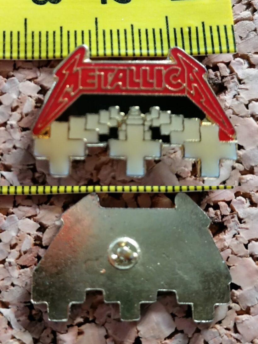 Second picture of Master of Puppets Album Cover Enamel Pin