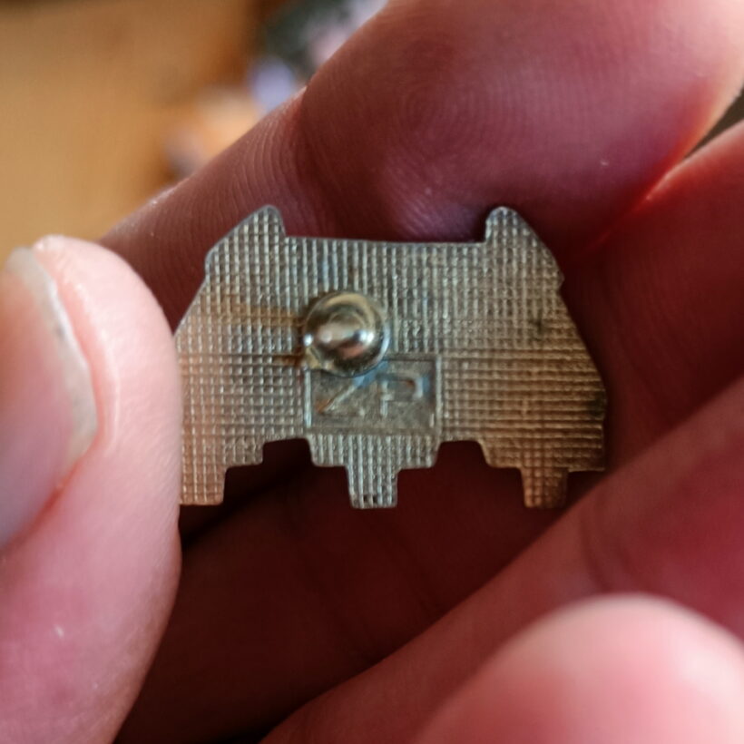 Back of Master of Puppets Album Cover Enamel Pin