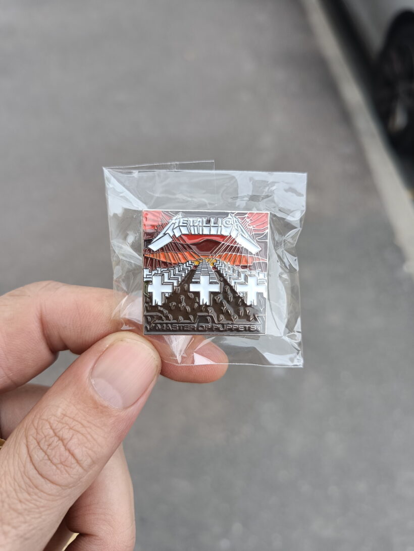 Packaging of Master of Puppets Album Cover Enamel Pin Packaging of Master of Puppets Album Cover Enamel Pin